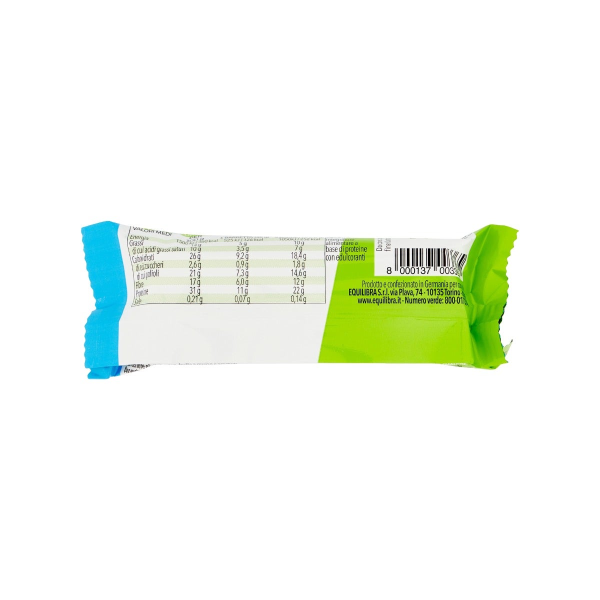 Equilibra Protein 31% Barretta Low Sugar Cocco E Cioccolato Fondente 35g-2