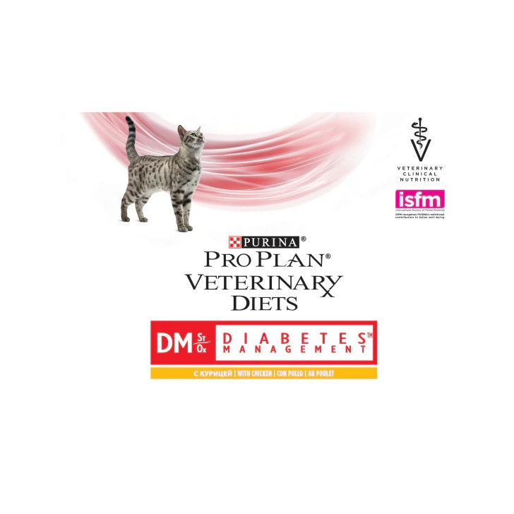 Purina Pro Plan Veterinary Diets Multipack Umido Gatto DM Diabetes Management St/Ox Pollo 10 Bustine-1