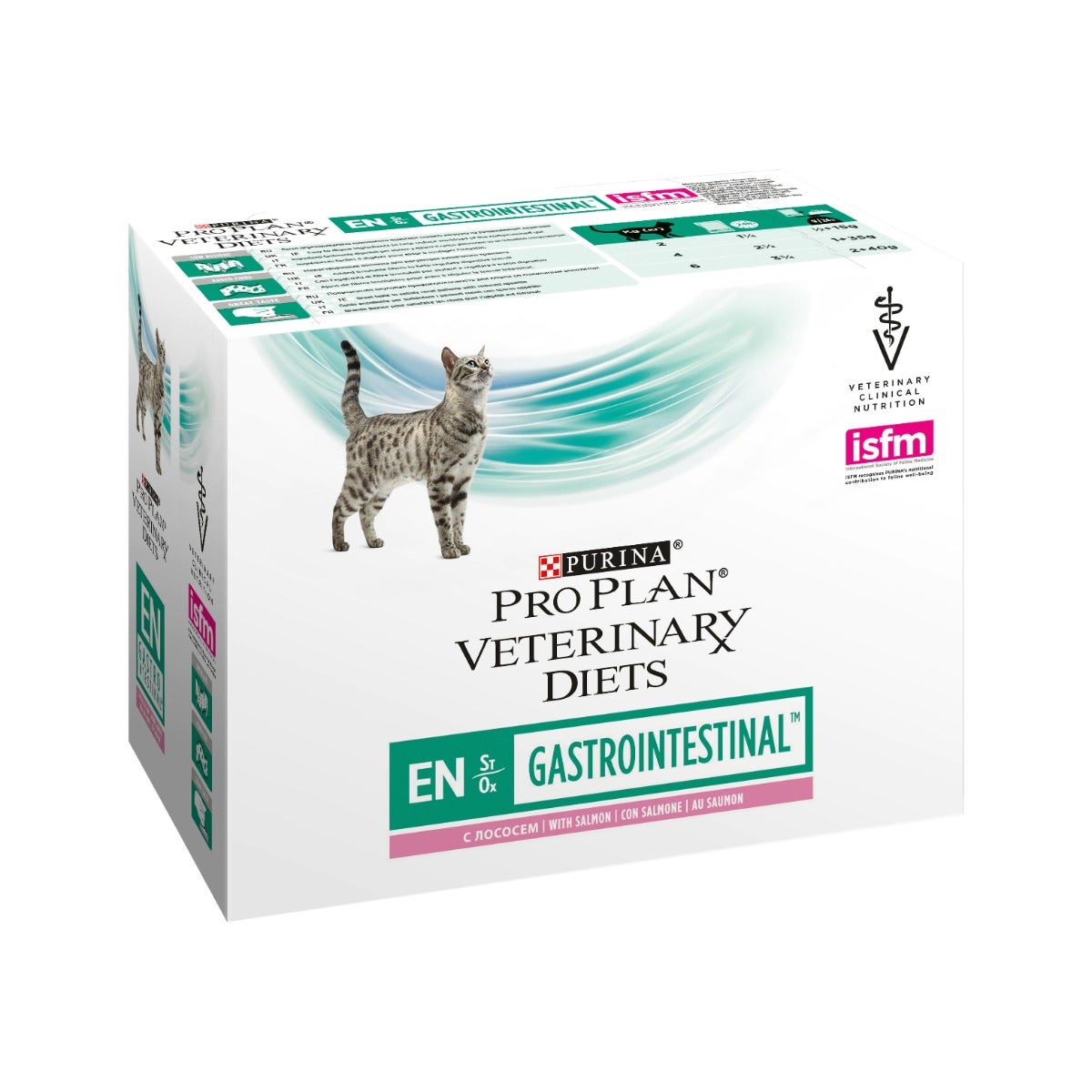 Purina Pro Plan Veterinary Diets Multipack Umido Gatto EN Gastrointestinal St/Ox Salmone 10 Bustine-1