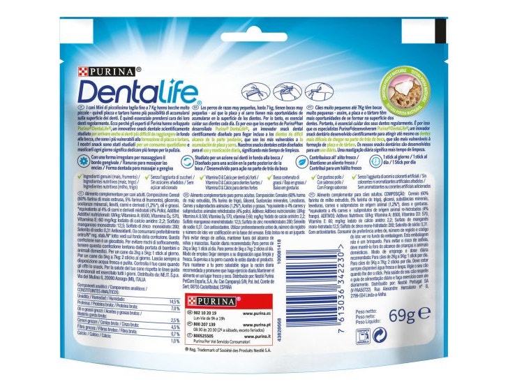 Purina Dentalife Snack Daily Oral Care Per Cani 2 - 7kg Taglia Mini 7 Stick-1