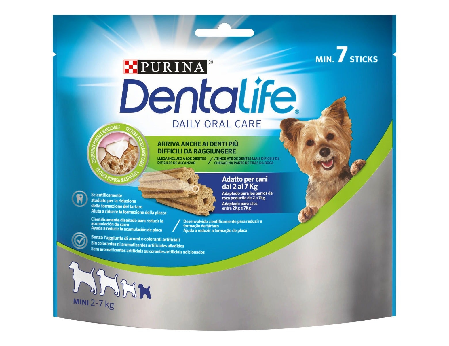 Purina Dentalife Snack Daily Oral Care Per Cani 2 - 7kg Taglia Mini 7 Stick-0