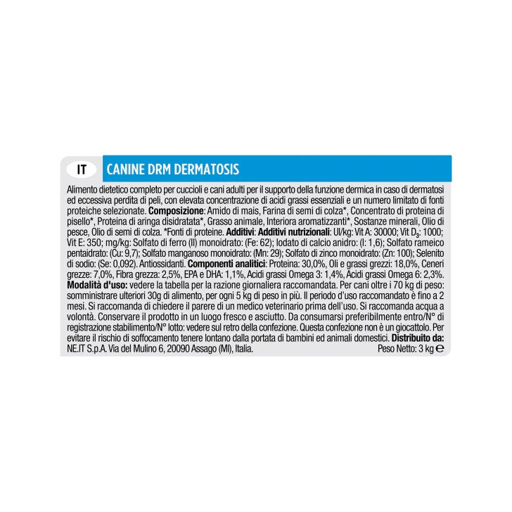 Purina Pro Plan Veterinary Diets Secco Cane DRM Dermatosis Sacco 3kg-4