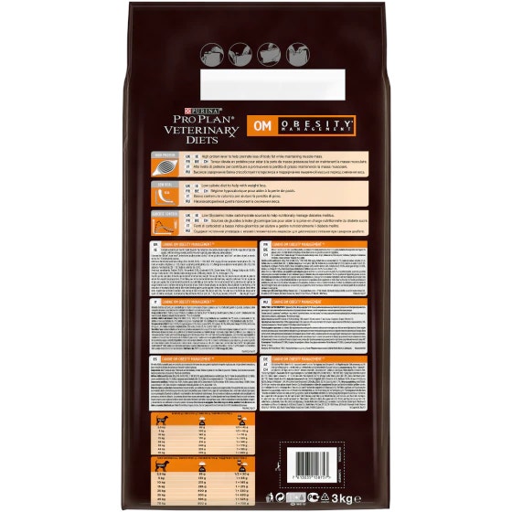 Purina Pro Plan Veterinary Diets Secco Cane OM Obesity Management Sacco 3kg-3