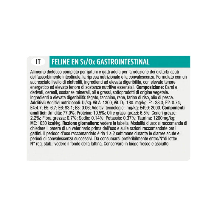 Purina Pro Plan Veterinary Diets Umido Gatto EN Gastrointestinal St/Ox Lattina 195g-3