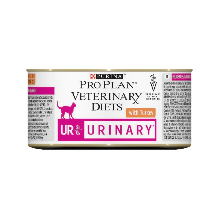 Purina Pro Plan Veterinary Diets Umido Gatto UR Urinary St/Ox Con Tacchino Lattina 195g-1