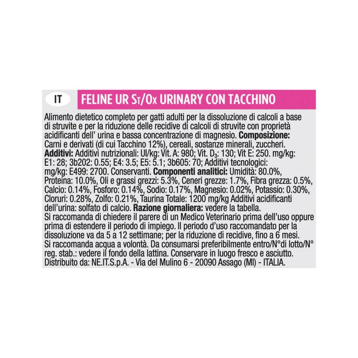 Purina Pro Plan Veterinary Diets Umido Gatto UR Urinary St/Ox Con Tacchino Lattina 195g-2