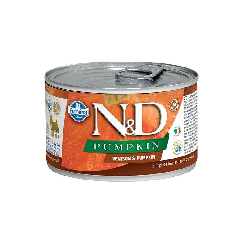 Farmina Natural & Delicious Pumpkin Mini Con Cervo E Zucca Per Cani Adulti 140g-1