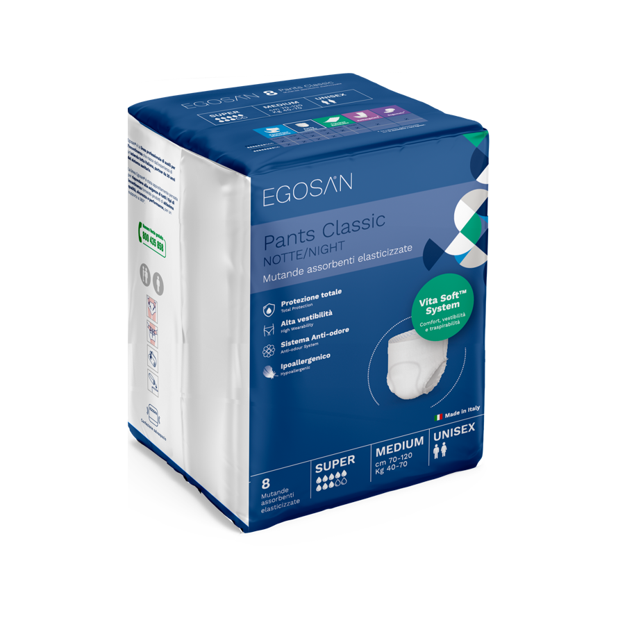 Egosan Pants Classic Night Medium Assorbimento Super 8 Pezzi-1