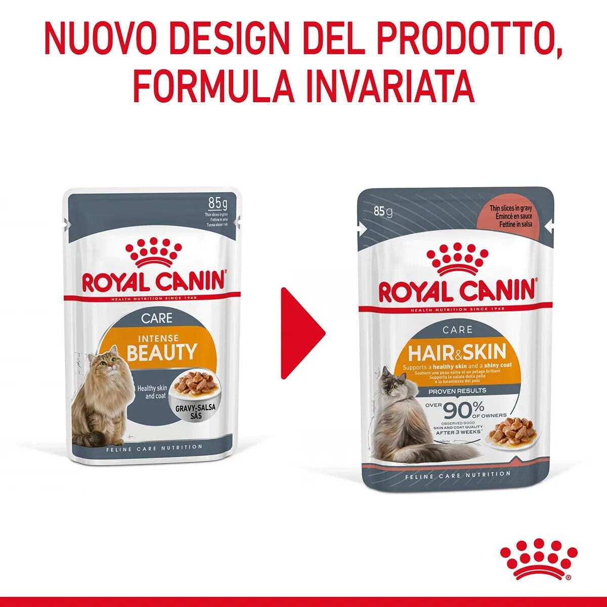 Royal Canin Hair & Skin in Salsa Alimento Umido Per Gatti Adulti Bustina 85g-9