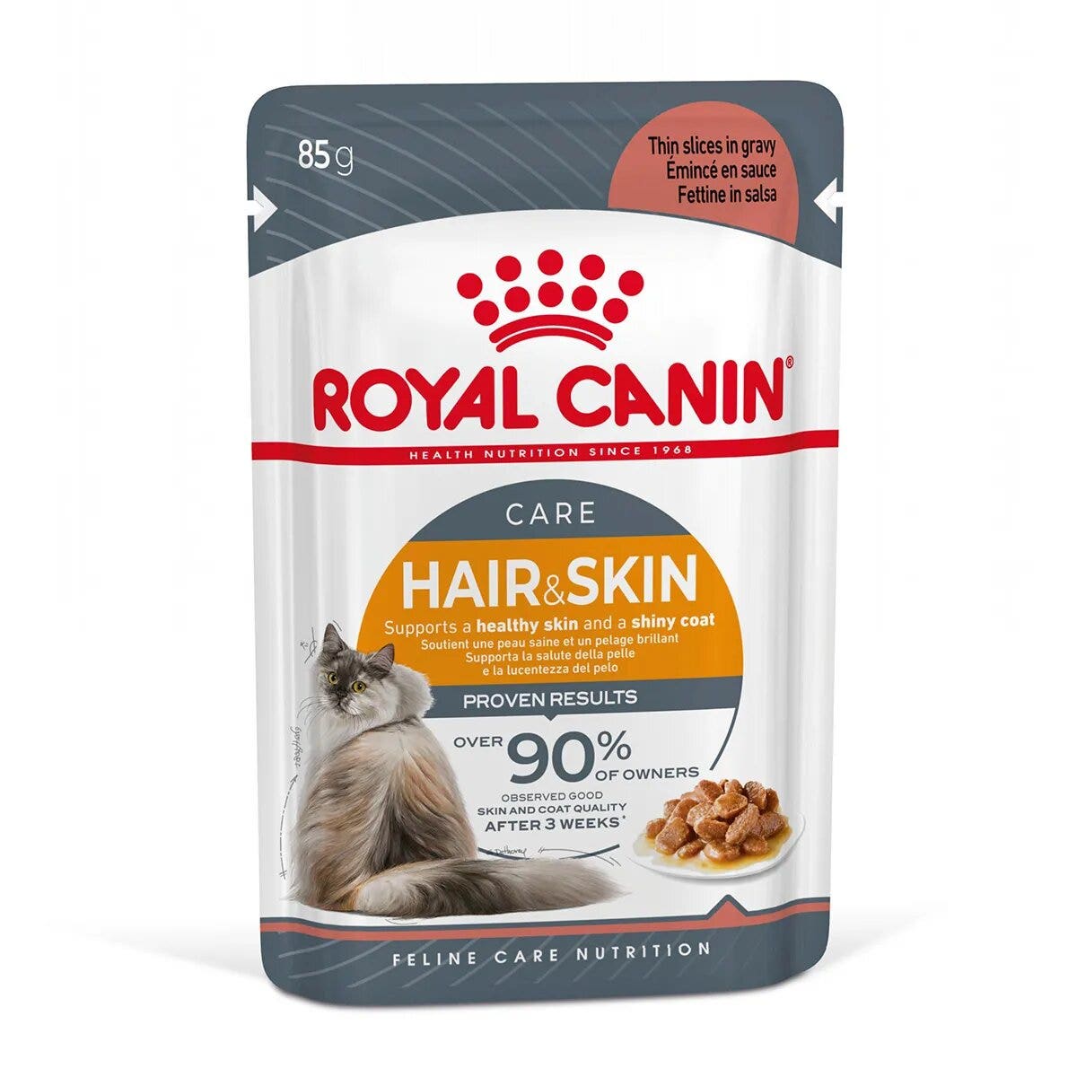 Royal Canin Hair & Skin in Salsa Alimento Umido Per Gatti Adulti Bustina 85g-12