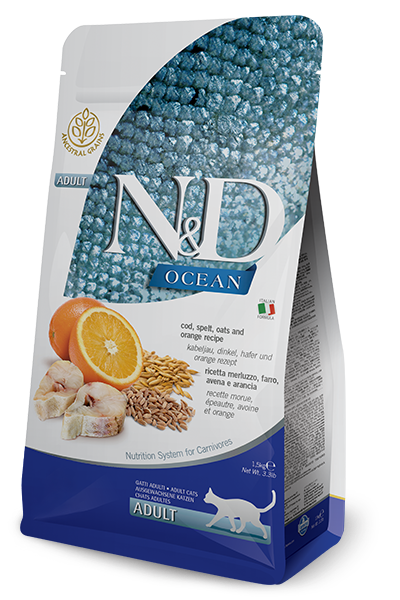 Farmina N&D Ocean Merluzzo E Farro Gatti Adulti Sacco 1,5kg-1
