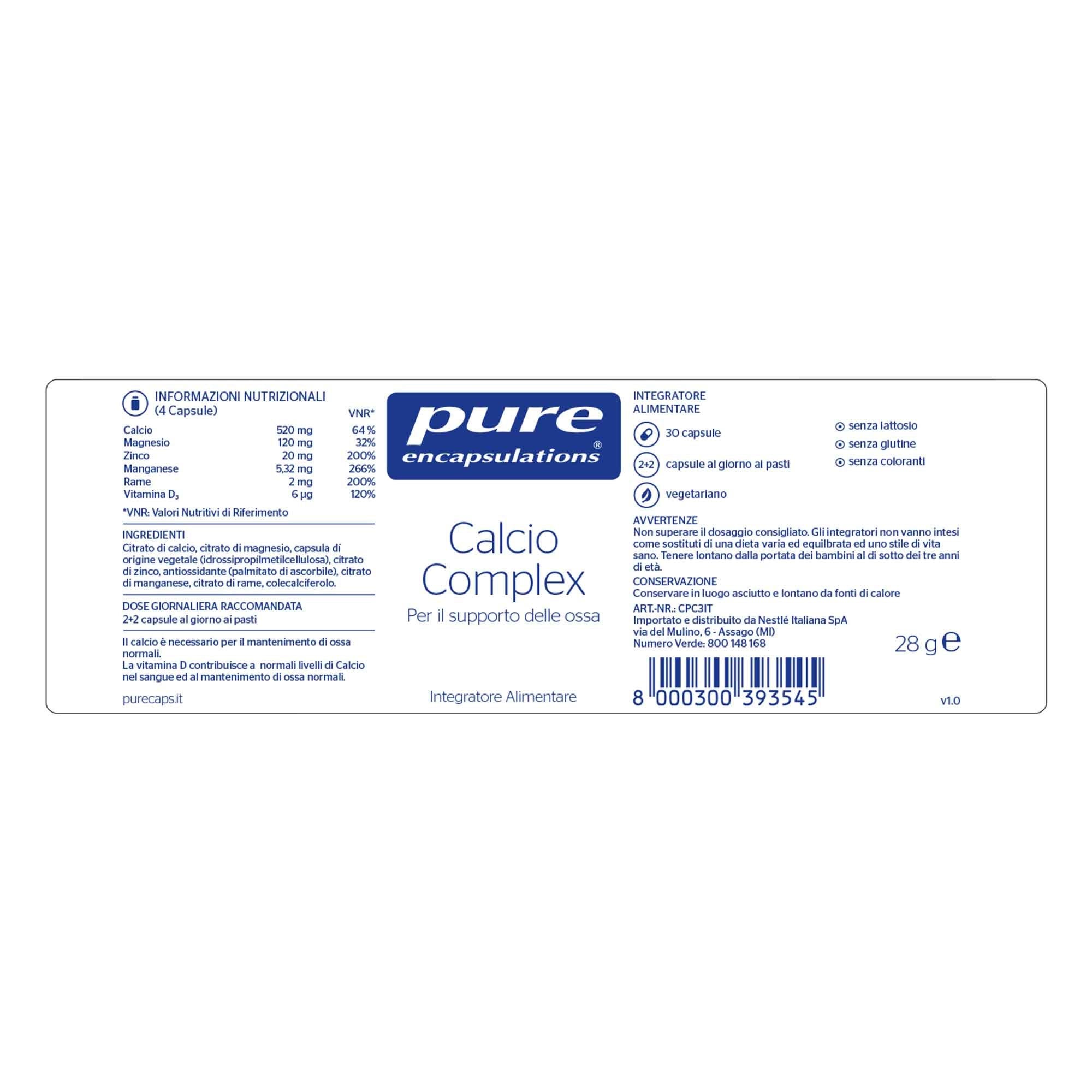 Pure Encapsulations Calcio Complex 30 Capsule  - 3