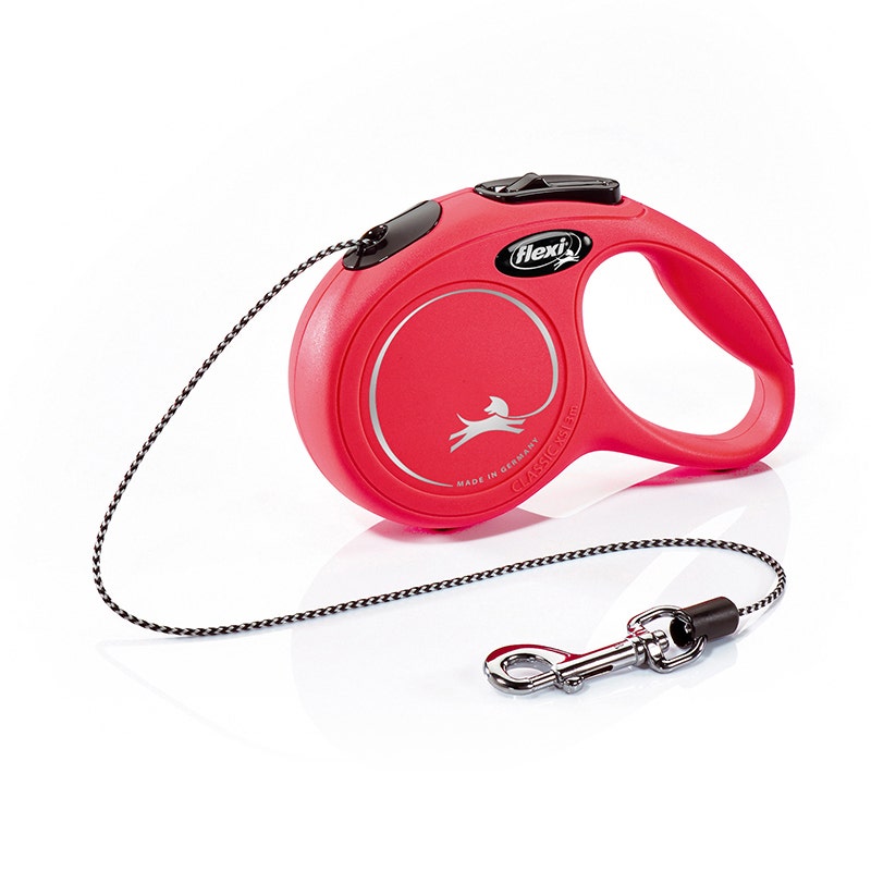 Flexi New Classic In Corda Guinzaglio Per Cani Colore Rosso Taglia XS 3m-1