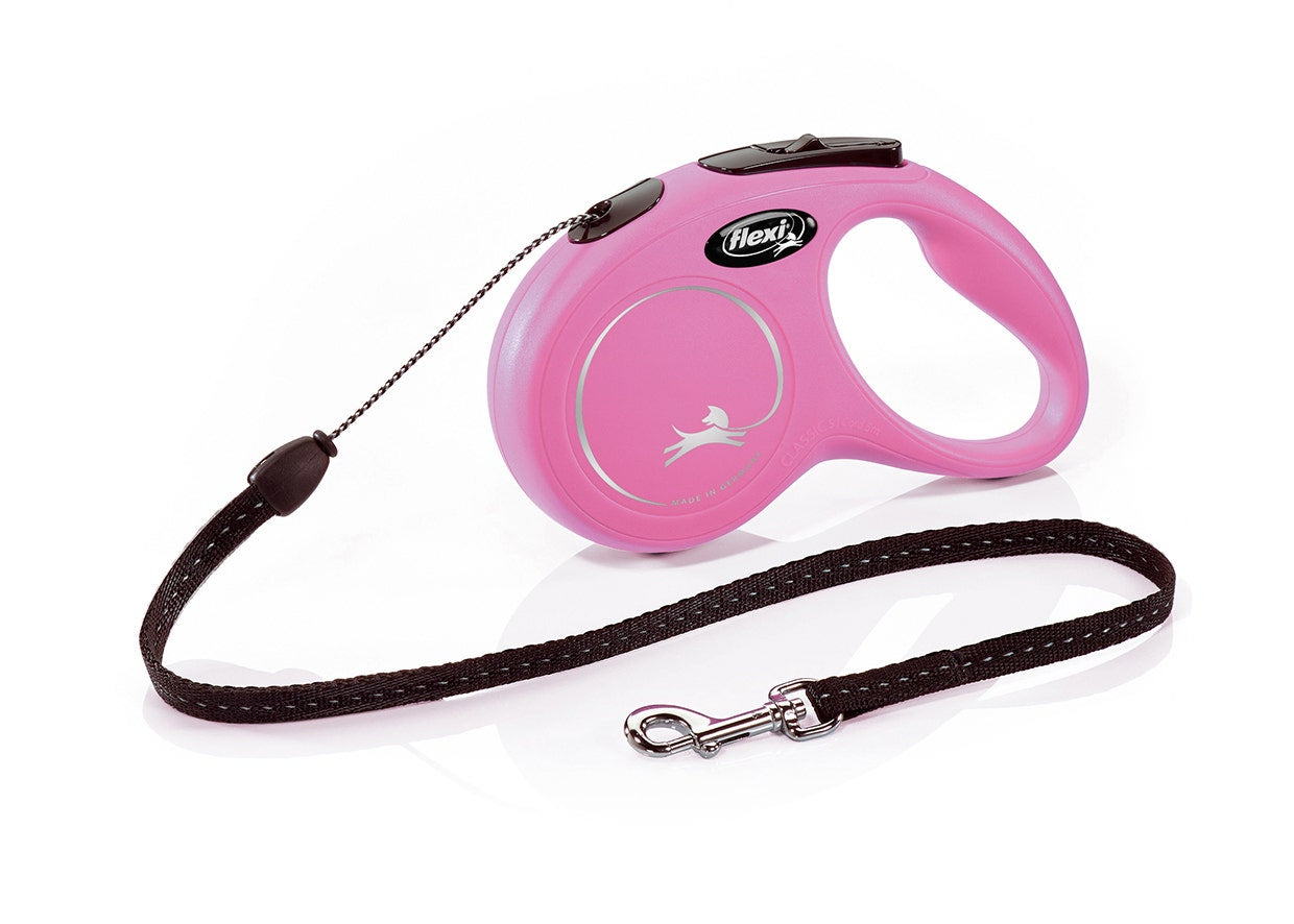 Flexi New Classic In Corda Guinzaglio Per Cani Colore Rosa Taglia S 5m-1