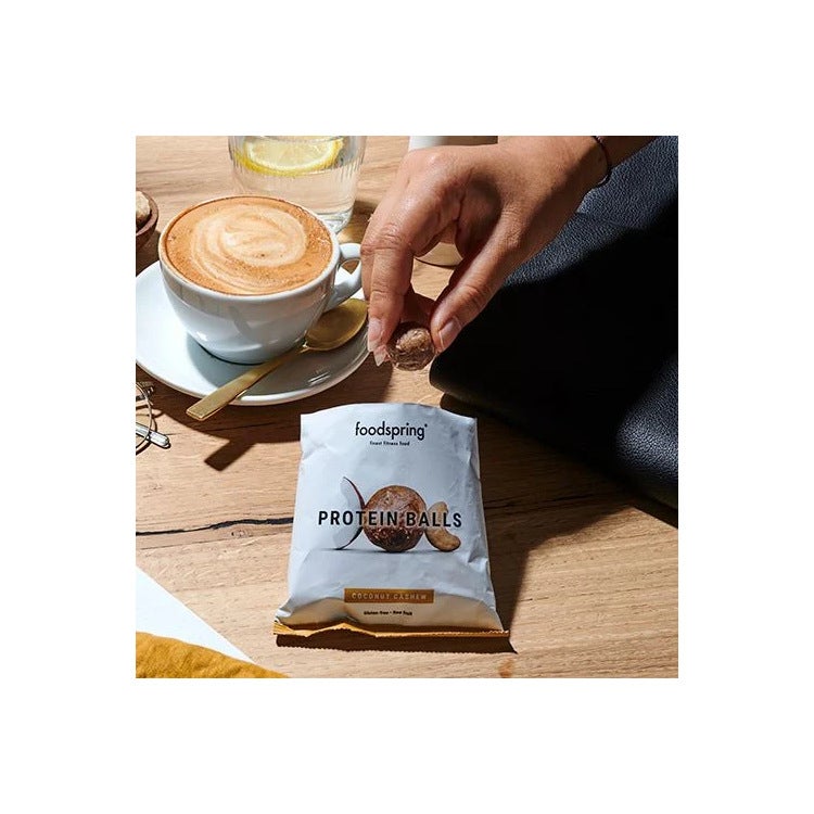Foodspring Protein Balls Snack Proteico Gusto Cocco Anacardi 40g-3