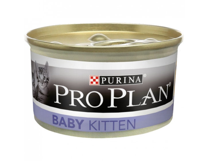 Purina Pro Plan Baby Kitten Mousse Pollo Lattina 85g-1