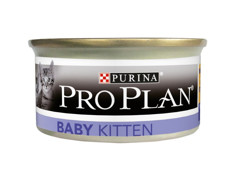 Purina Pro Plan Baby Kitten Mousse Pollo Lattina 85g-2