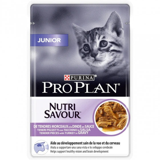 Purina Pro Plan Nutri Savour Junior Gatto Pezzetti Tacchino In Salsa Bustina 85g-1