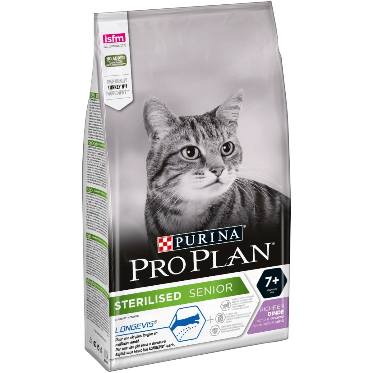 Purina Pro Plan Sterilised Senior 7+ Gatto Crocchette Tacchino Sacco 1,5kg-0