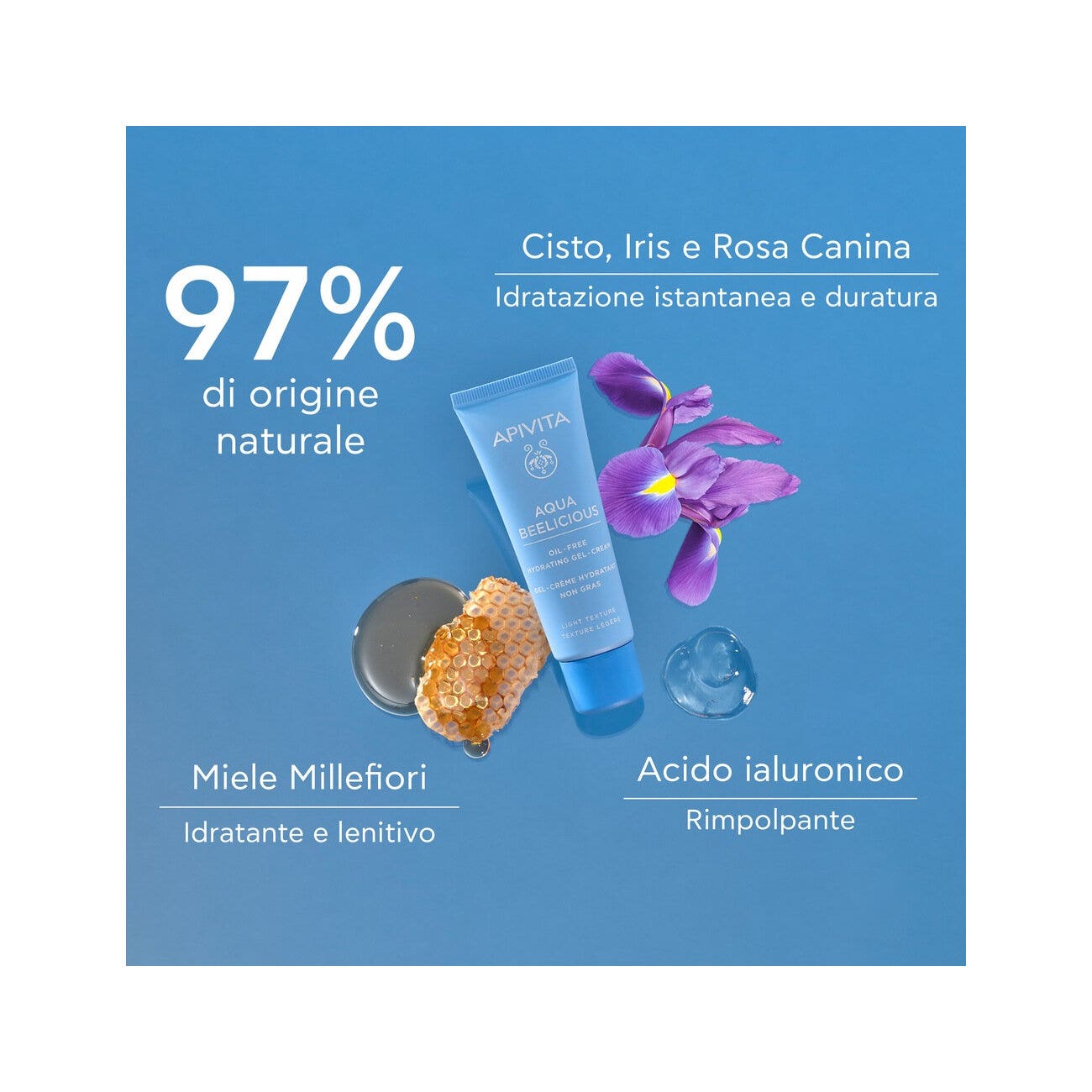 Apivita Gel-Crema Idratante Oil Free Texture Leggera 40ml-3