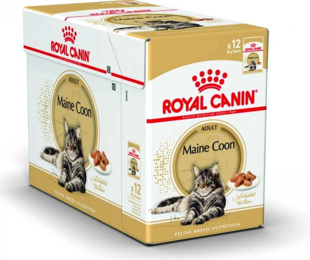 Royal Canin Umido Gatto Adulto Maine Coon Multipack Mousse 12 Bustine Da 85gr-1