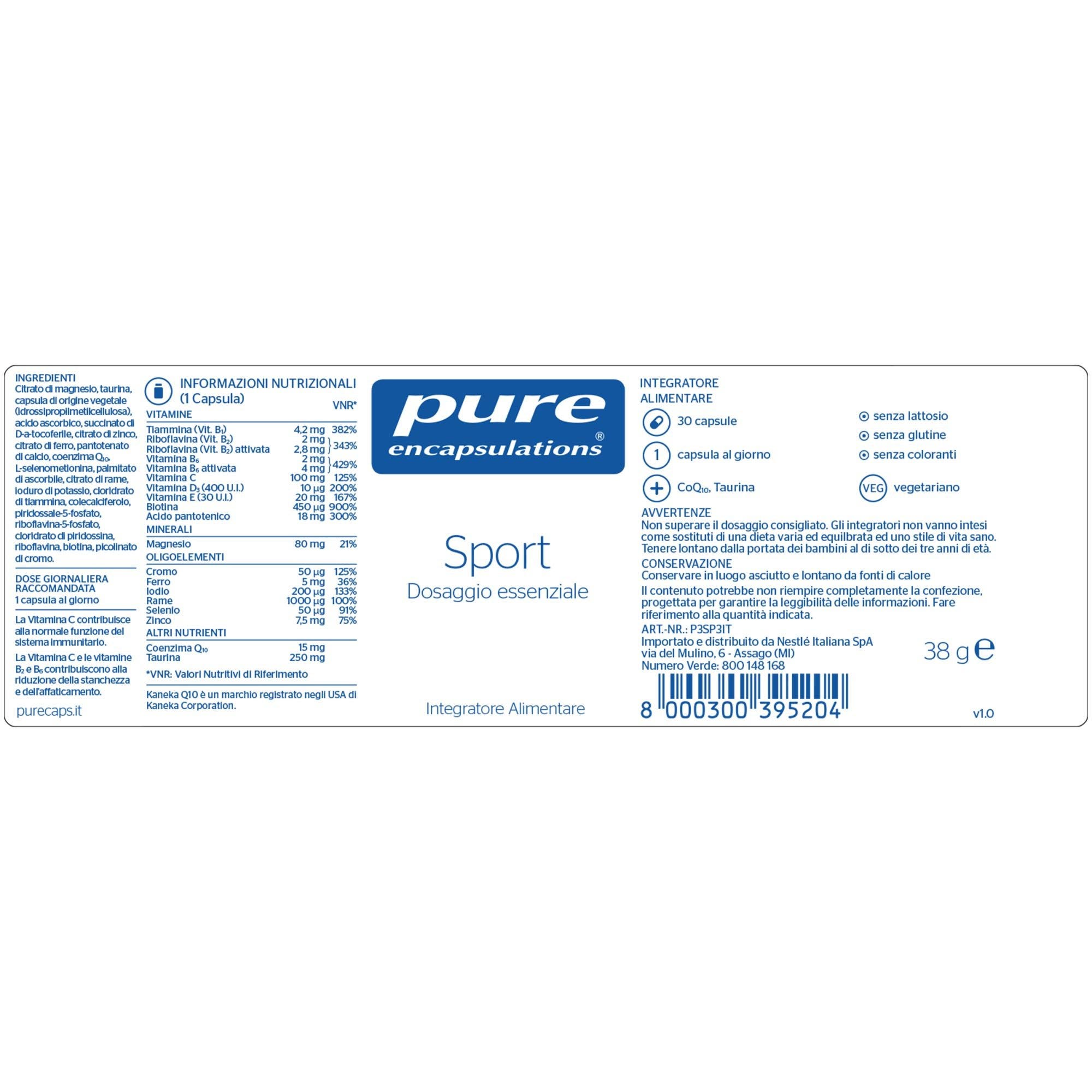 Pure Encapsulations Sport 30 Capsule  - 4