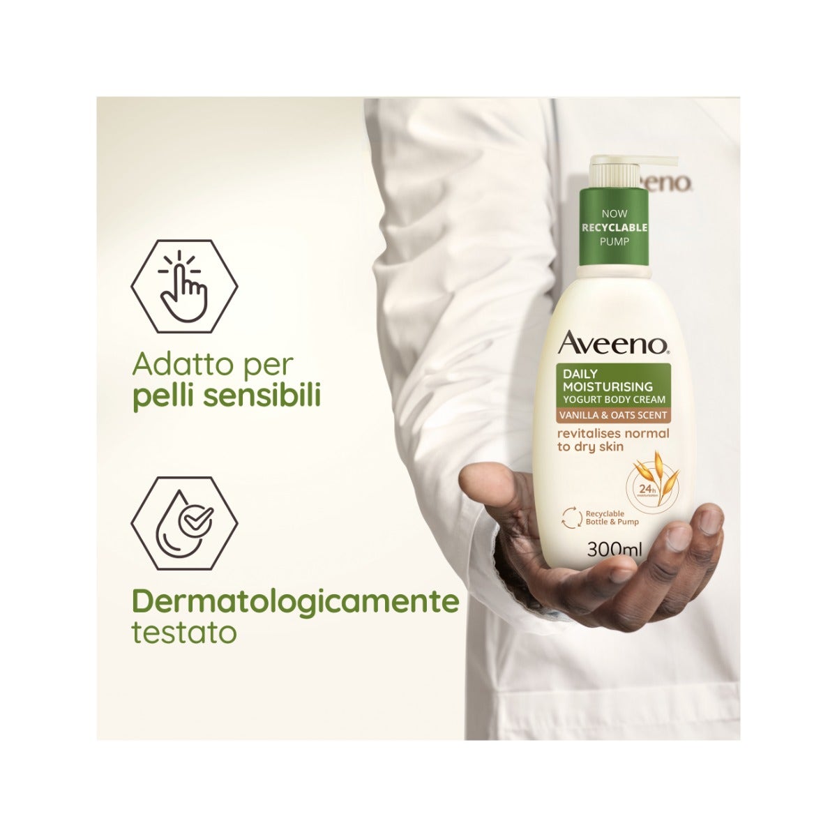 Aveeno Daily Moisturising Crema Corpo Idratante Yogurt Vaniglia & Avena 300ml-20