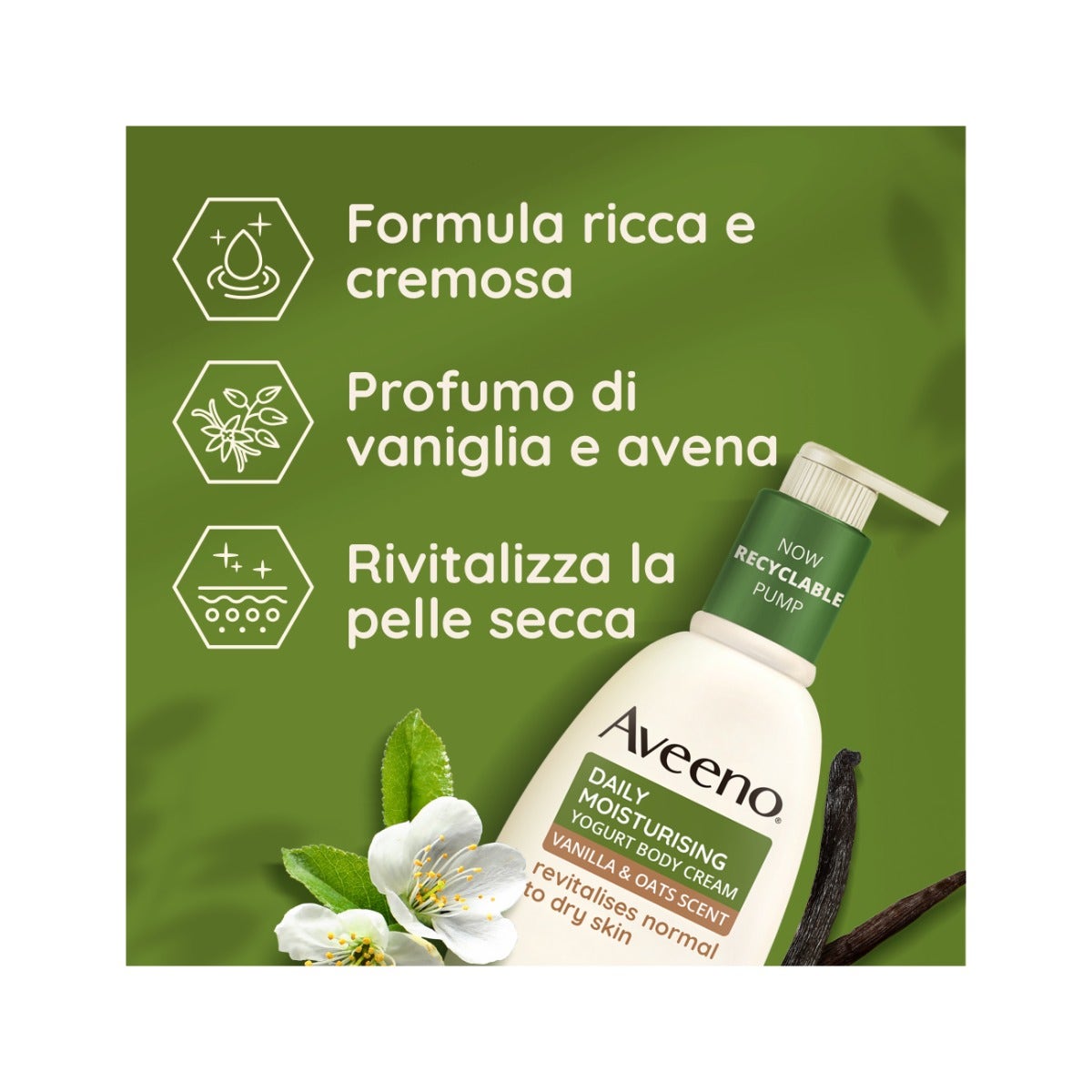 Aveeno Daily Moisturising Crema Corpo Idratante Yogurt Vaniglia & Avena 300ml-22