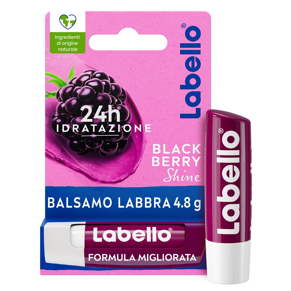 Labello Blackberry Shine Burrocacao Labbra Colorato E Idratante All'aroma Di Mora 4,8g-1