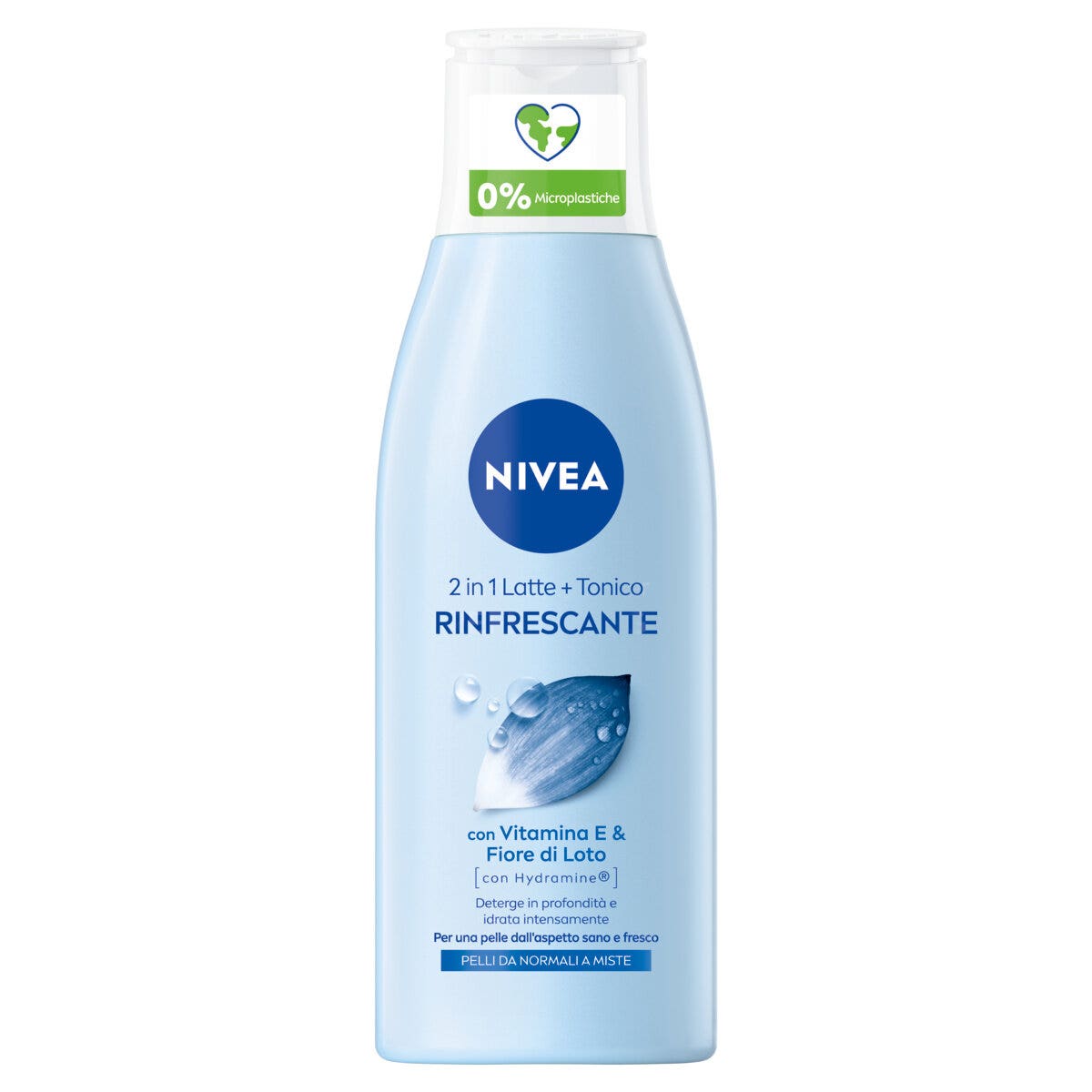 Nivea 2 in 1 Latte + Tonico Rinfrescante 200 ml Latte Detergente Viso E Tonico Idratante-4