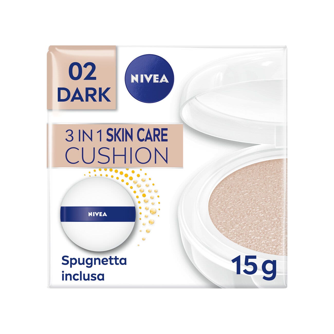 Nivea Q10 Plus Anti-age 3in1 Skin Care Cushion Dark 15 ml Crema Viso Colorata Anti-età Fp15-6