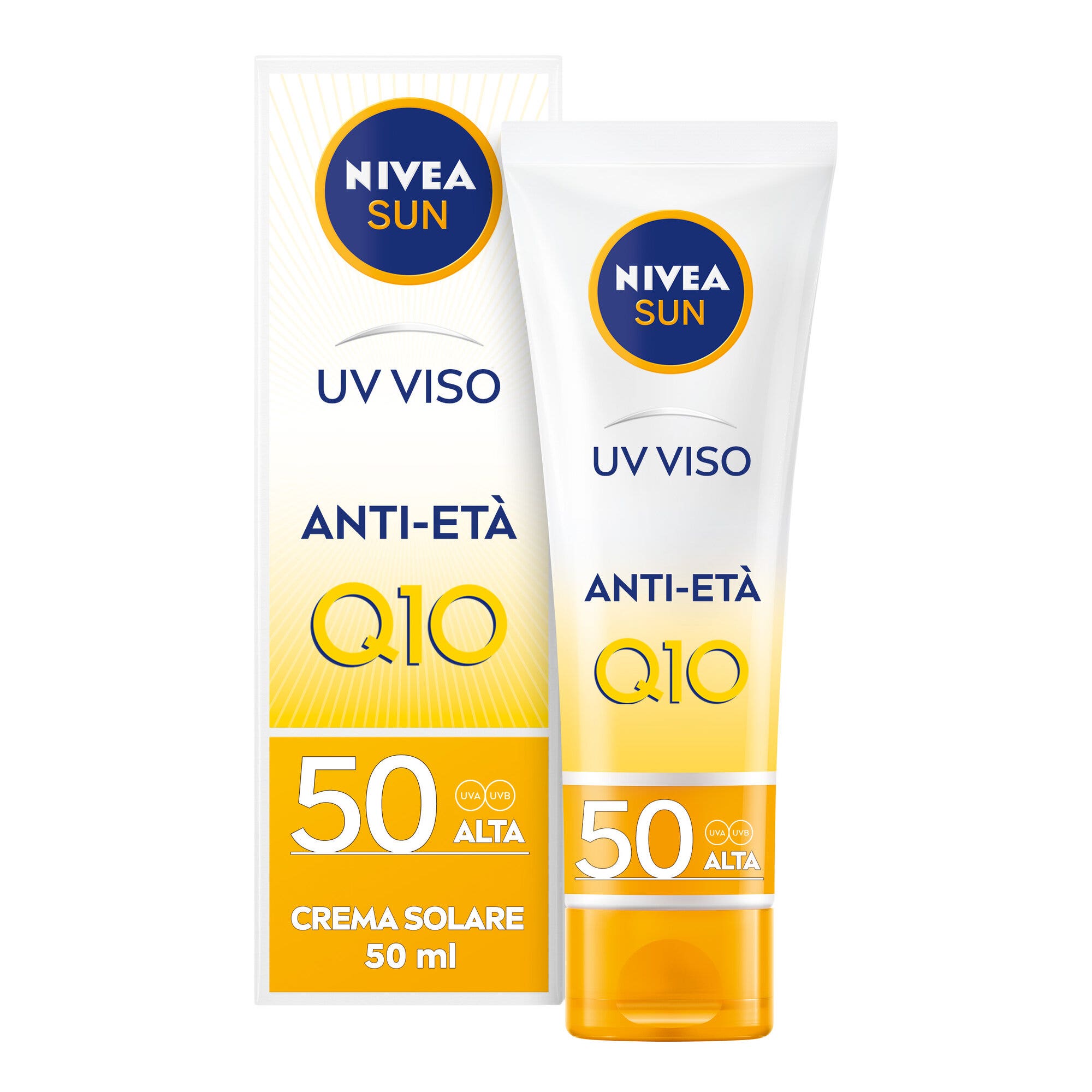 Nivea Sun Uv Viso Anti-età Fp50 50ml Crema Solare Viso Antirughe E Antimacchie Con Coenzima Q10-2