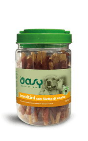 Oasy Snack Dog Involtini Con Filetto Di Anatra Per Cani 350g-1