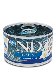 Farmina N&D Ocean Salmone E Merluzzo Cani Adulti Taglia Mini Lattina 140g-1