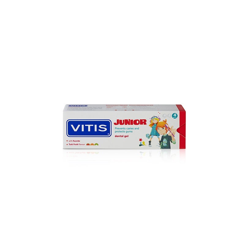 Vitis Junior Dental Gel Dentifricio Gusto Tutti Frutti Per Bambini 6+ Anni 75ml-3