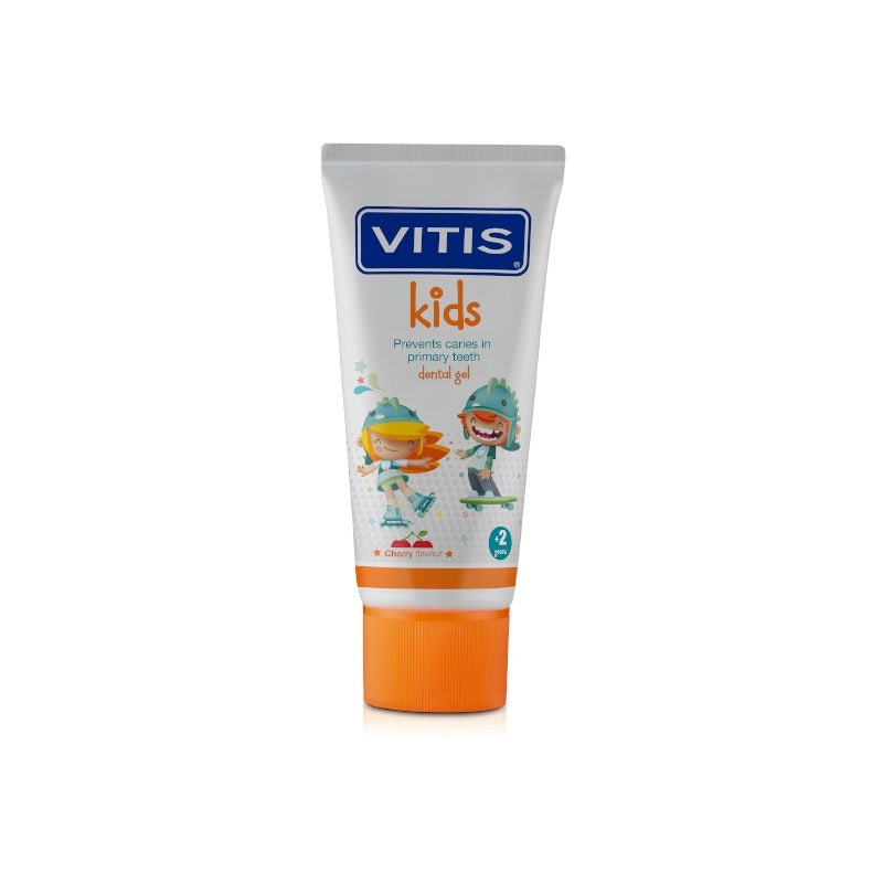 Vitis Kids Dental Gel Dentifricio Gusto Ciliegia Per Bambini 2+ Anni 50ml-2