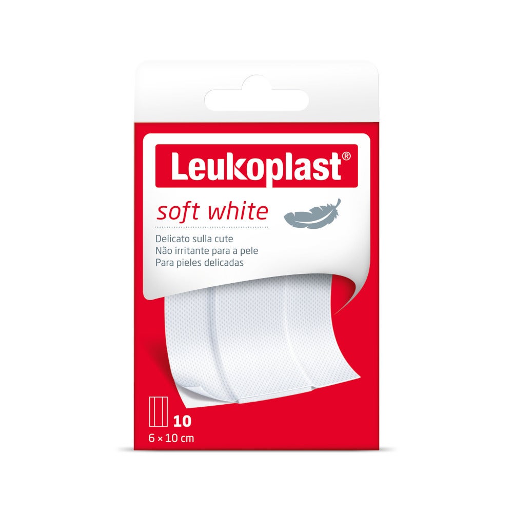 Leukoplast Soft White Cerotti 1mx6cm 10 Pezzi-2