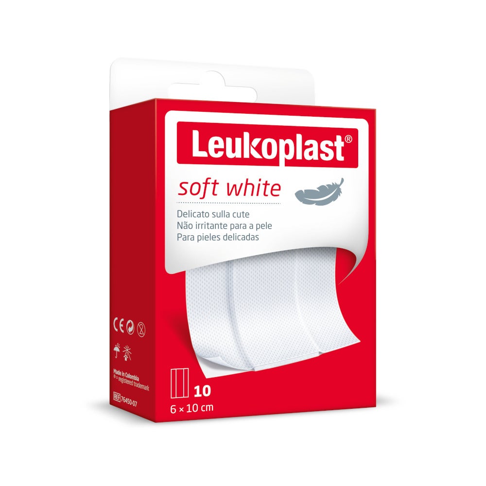 Leukoplast Soft White Cerotti 1mx6cm 10 Pezzi-3