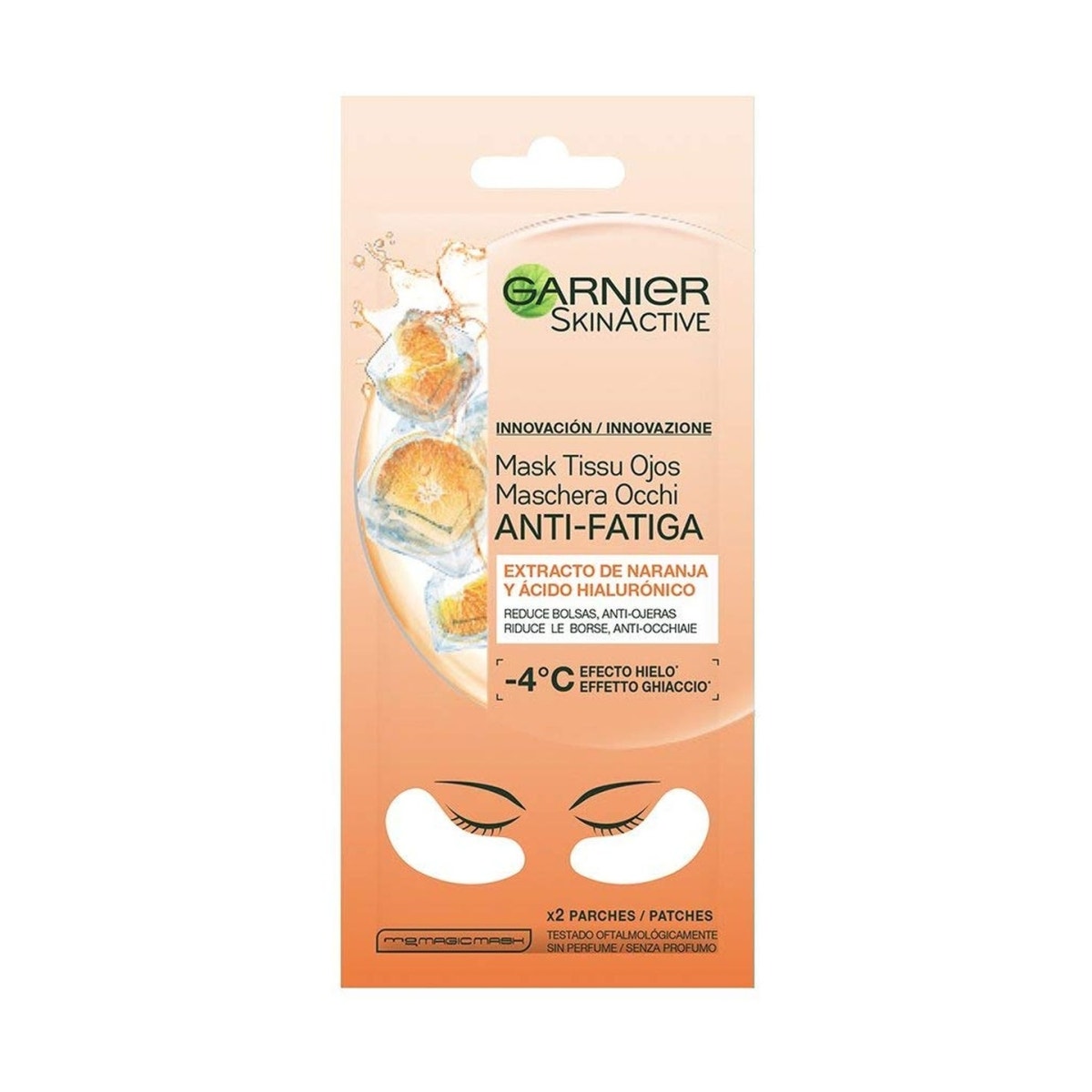Garnier Maschera in Tessuto Occhi Orange Juice E Acido Ialuronico-1