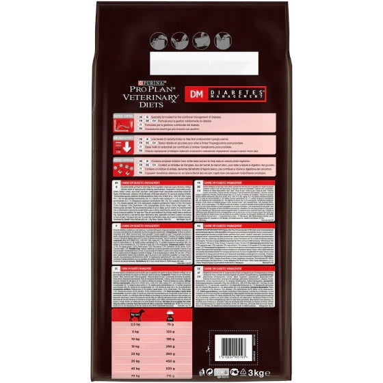 Purina Pro Plan Veterinary Diets Secco Cane DM Diabetes Management Sacco 3kg-3