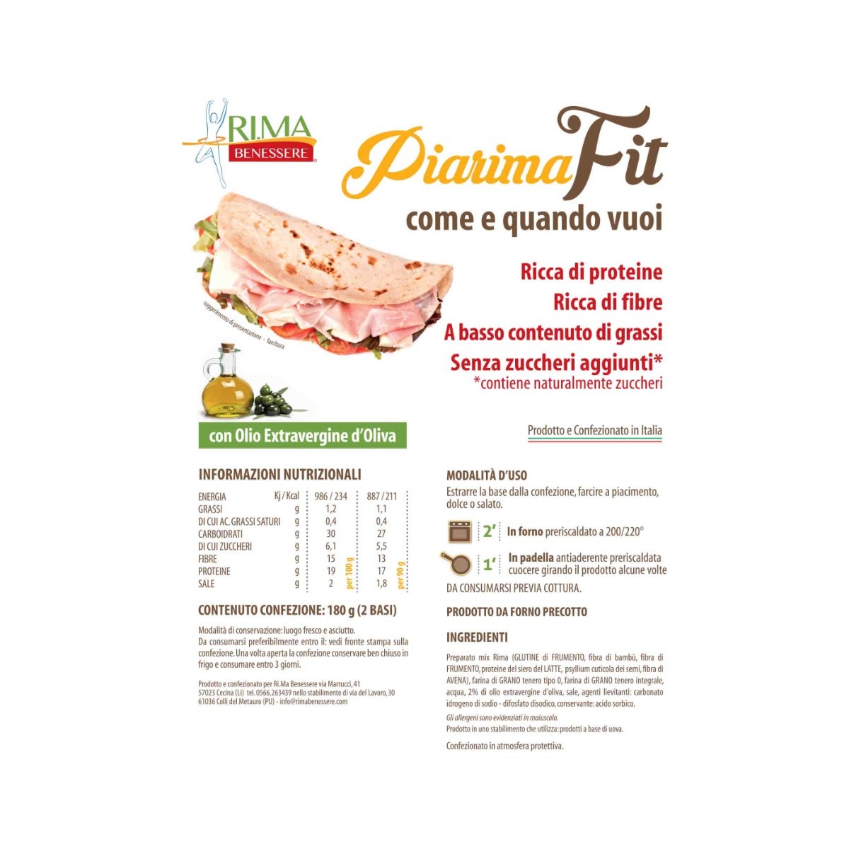 Rima Piarima Fit Piadina Light 180g-6