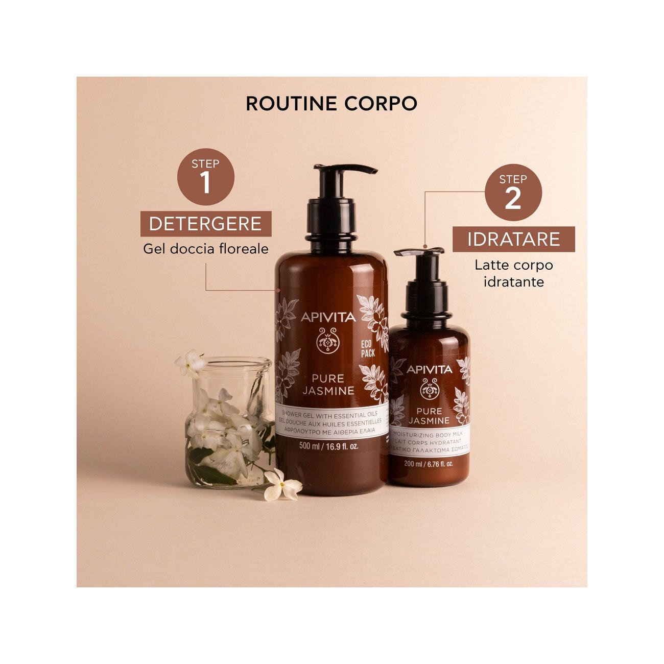 Apivita Gel Doccia Idratante Gelsomino 500ml-7