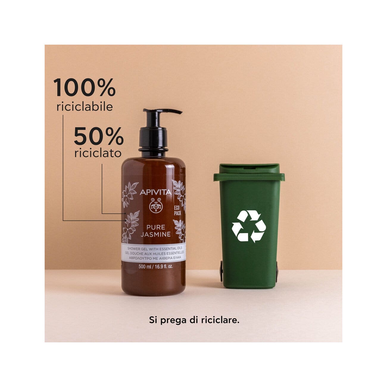 Apivita Gel Doccia Idratante Gelsomino 500ml-10