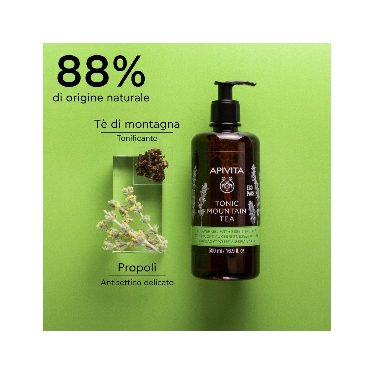 Apivita Gel Doccia Rivitalizzante Tè Di Montagna 500ml-5