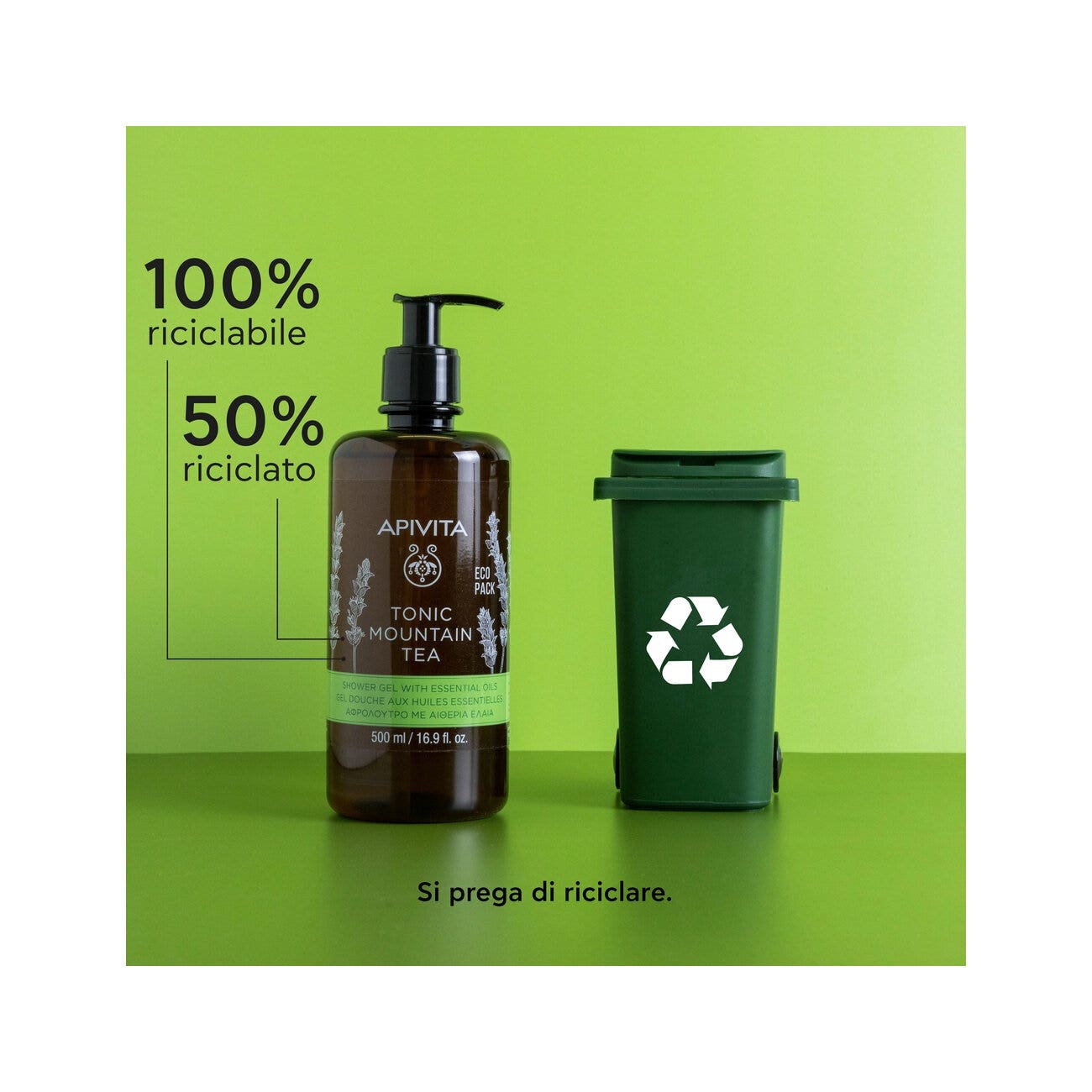 Apivita Gel Doccia Rivitalizzante Tè Di Montagna 500ml-10