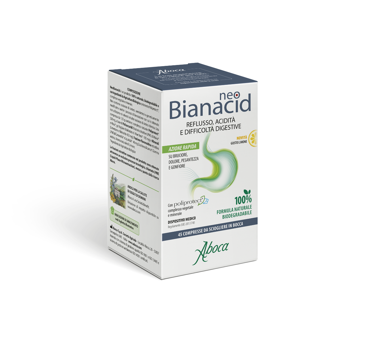 Aboca Neobianacid 45 Compresse Gusto Limone-2
