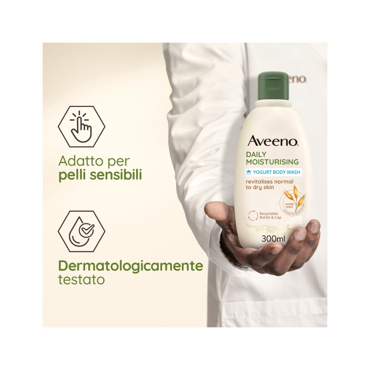 Aveeno Daily Moisturising Bagno Doccia Vaniglia & Avena 300ml-11