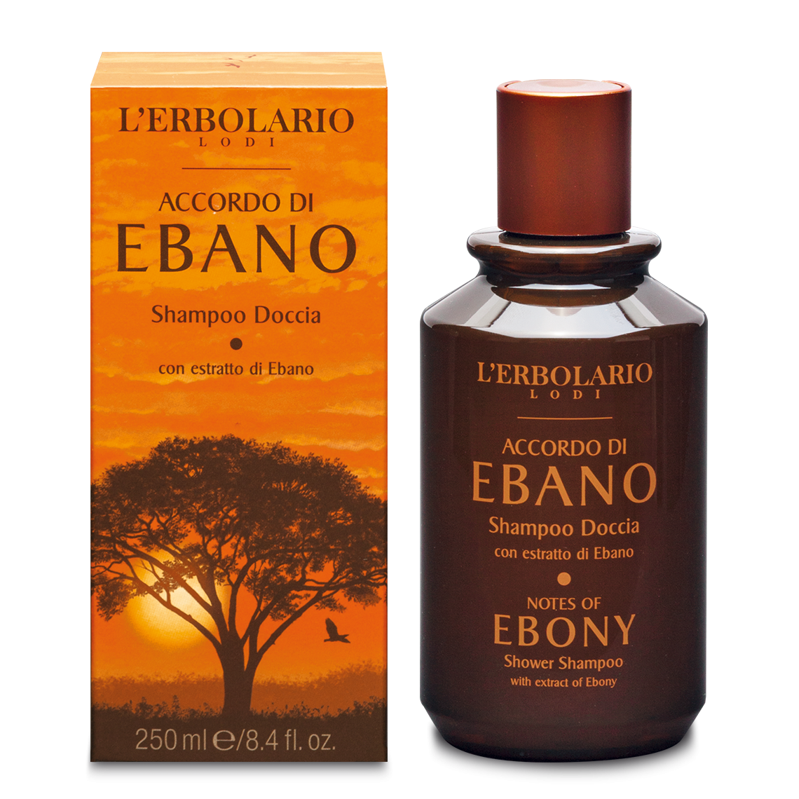 L'Erbolario Shampoo Doccia Accordo di Ebano 250ml-2