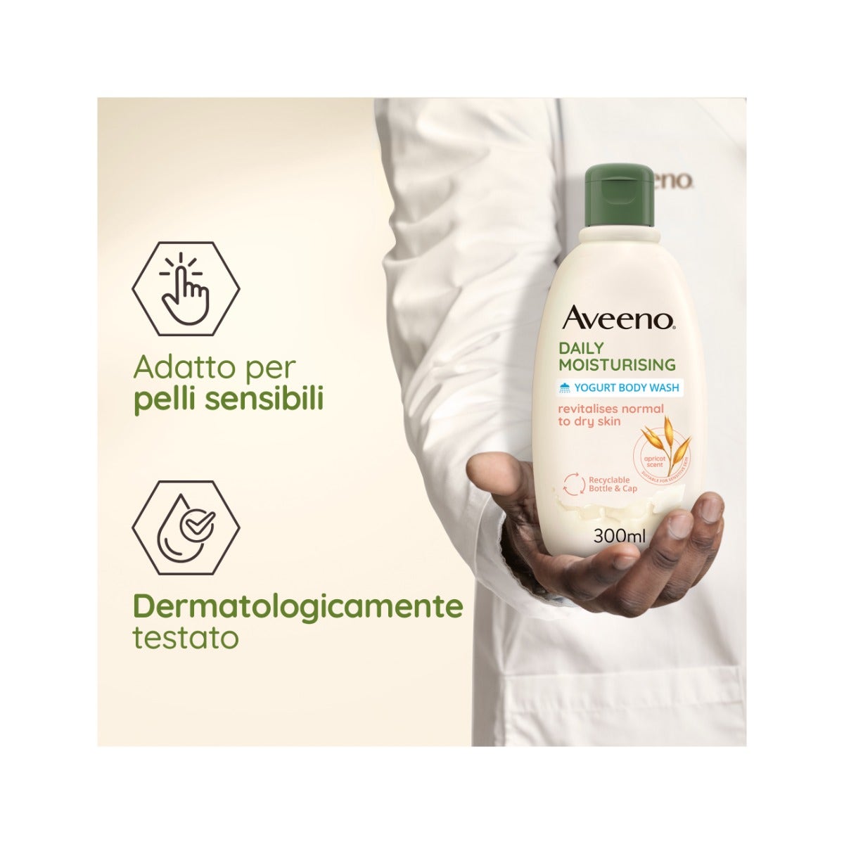 Aveeno Daily Moisturising Bagno Doccia Yogurt Albicocca Miele 300ml-19