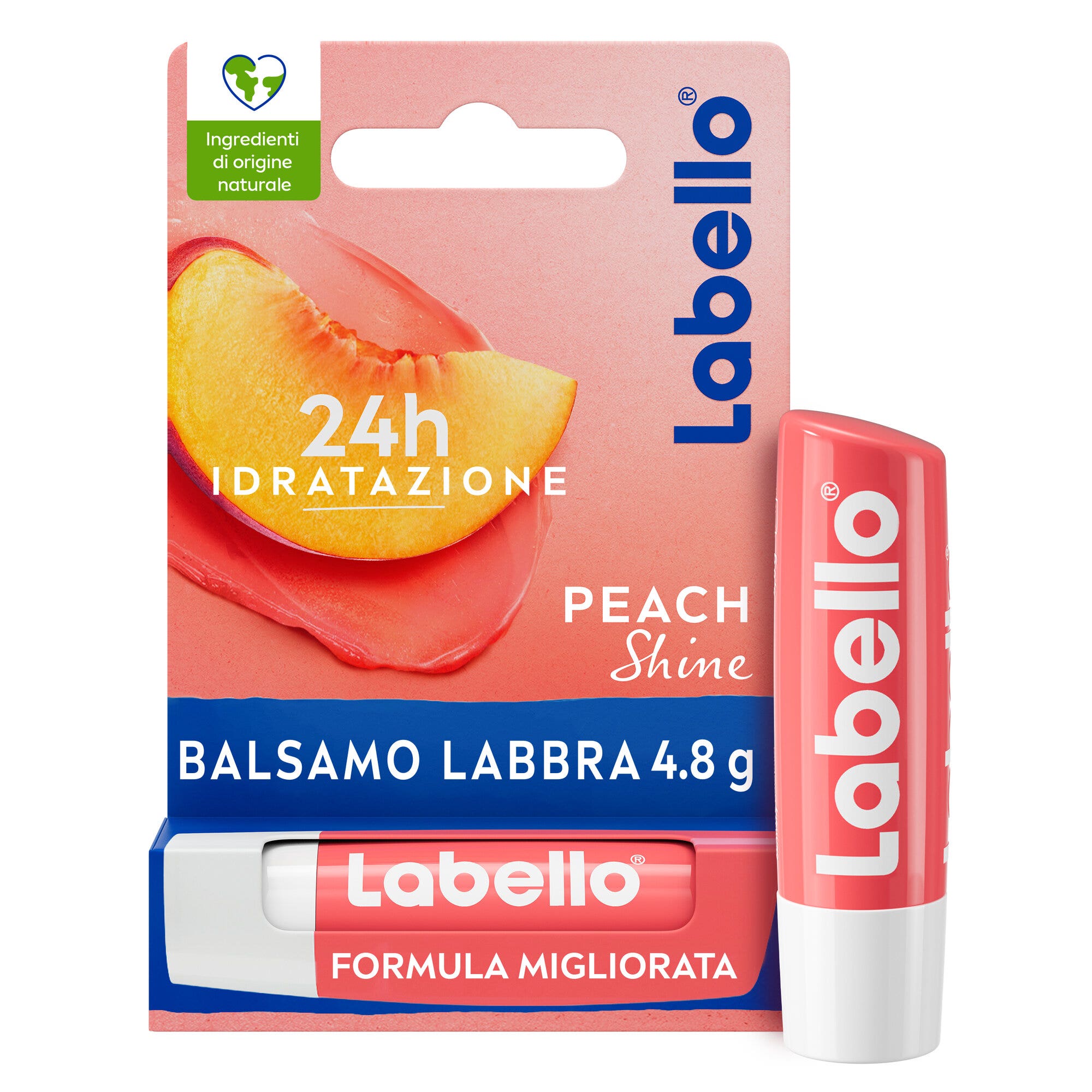 Labello Peach Shine Burrocacao Labbra Colorato E Idratante All'aroma Di Pesca 4,8g-1